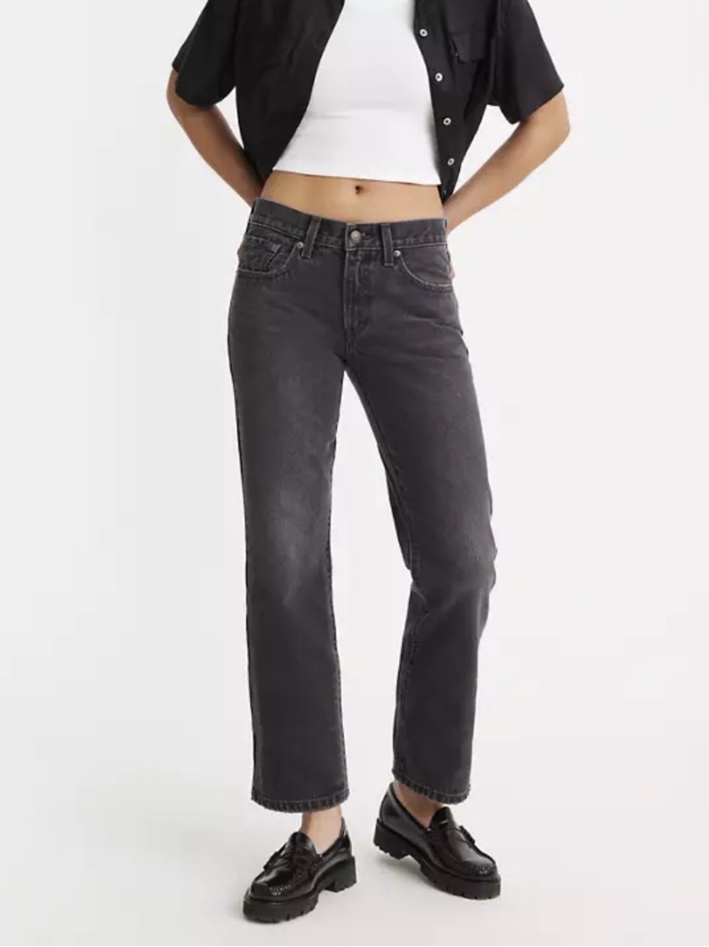 Levi's Middy Ankle Bootcut Black Jeans W29 L27